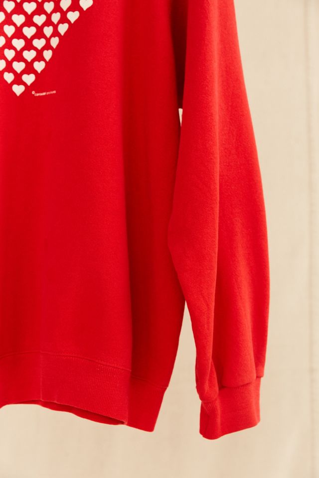 Vintage Red + White Heart Sweatshirt #3