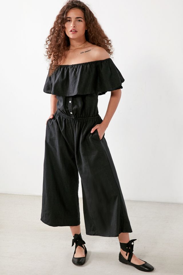 Faithfull The Brand Holiday Off-The-Shoulder Jumpsuit | Urban Outfitters