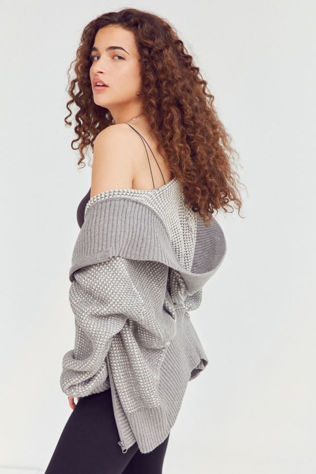 BDG High/Low Zip Hoodie Cardigan #3