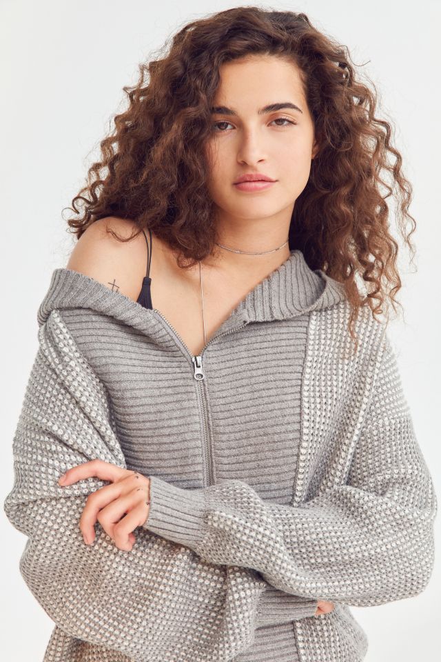 BDG High/Low Zip Hoodie Cardigan #4