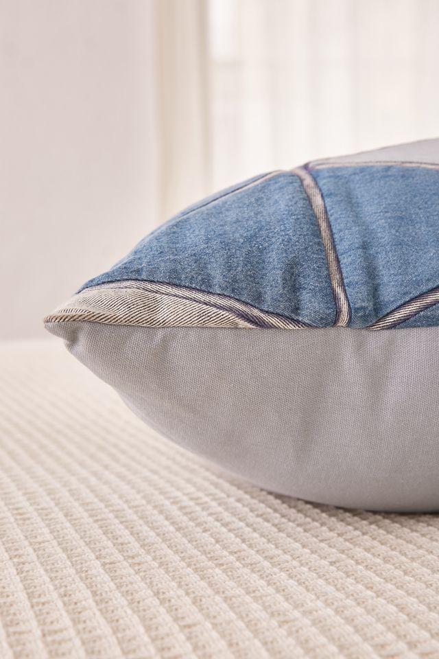 Patched Denim Body Pillow #1