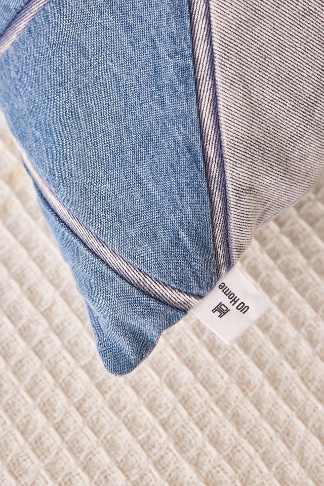 Patched Denim Body Pillow #2