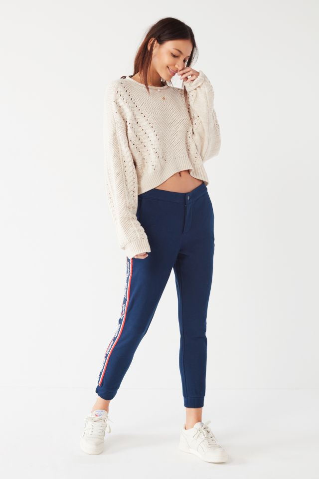 Reebok Navy Striped Skinny Jogger Pant #2