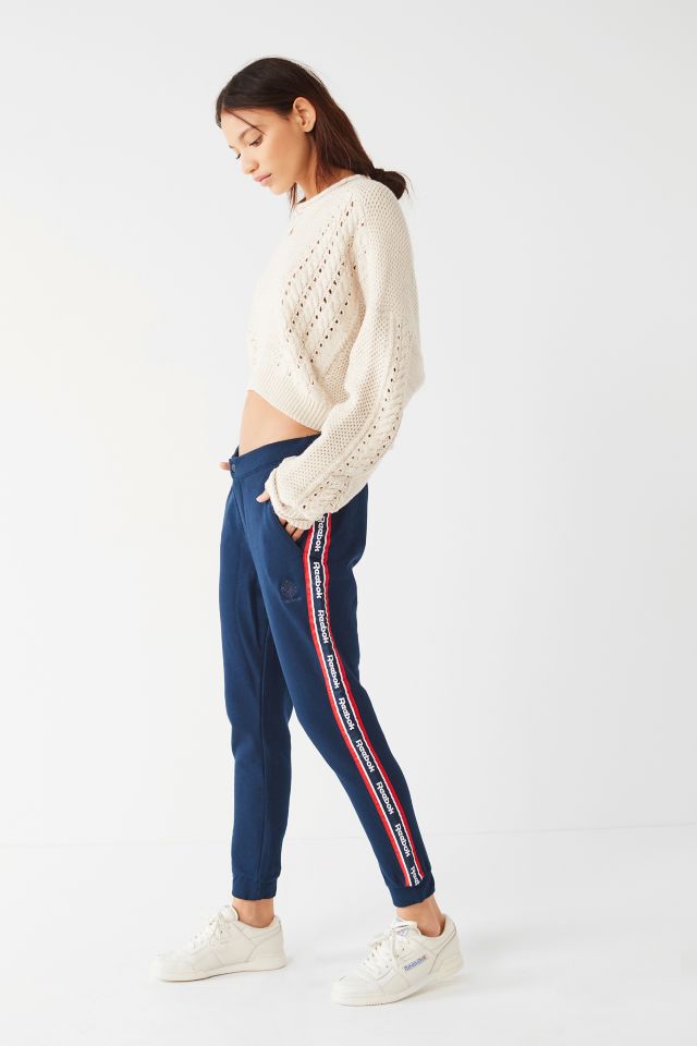 Reebok Navy Striped Skinny Jogger Pant #4