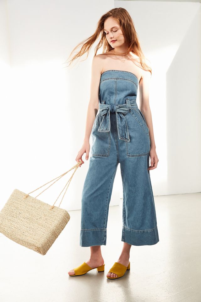 Strapless Denim Jumpsuit