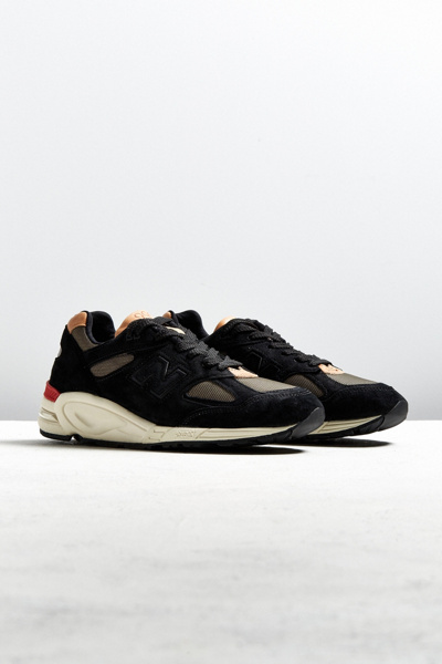 BWTNew Balance Men\'s 990-Style Mesh & Suede Sneakers - Black and Beige NEW NIB Men main image 3