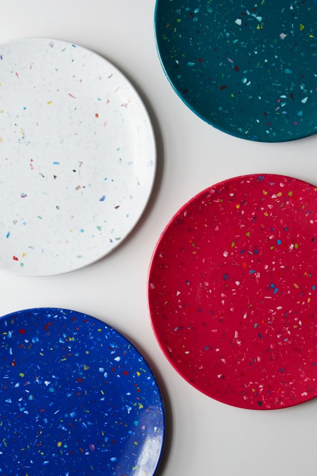 Zak Designs Rainbow Confetti Salad Plate #2