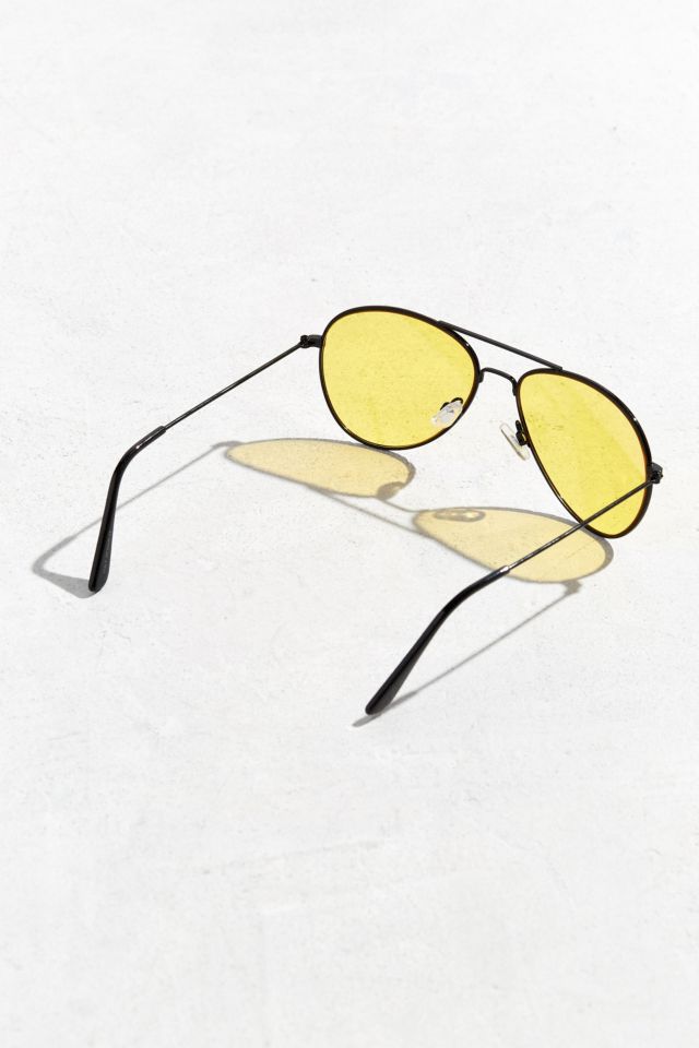 Yellow Lens Classic Aviator Sunglasses #3