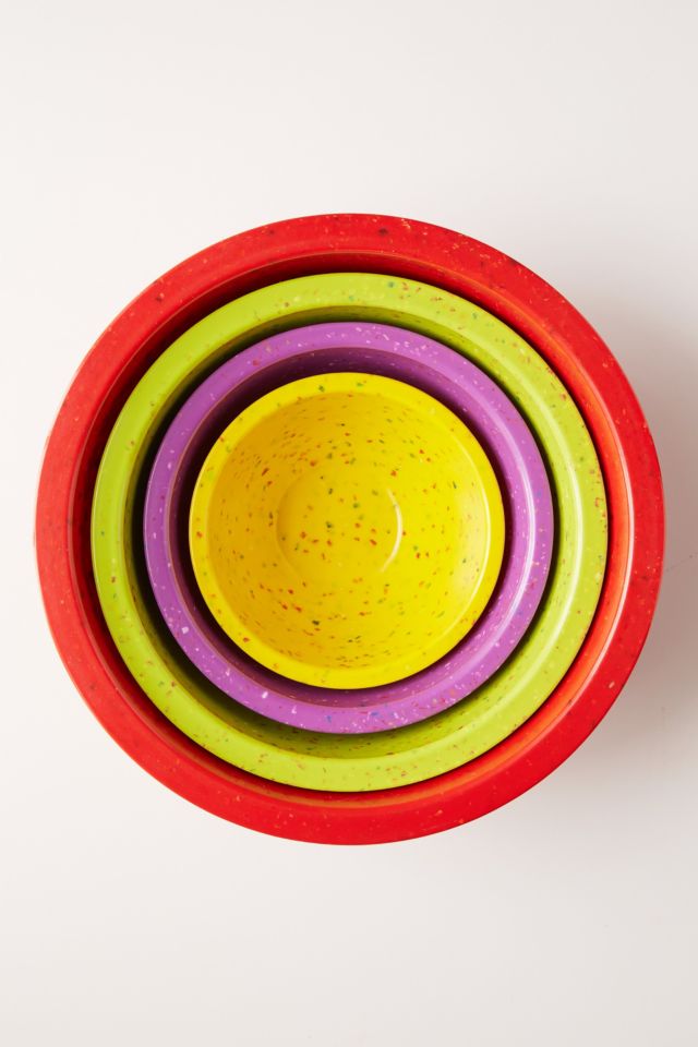 Zak Designs Rainbow Confetti Nesting Bowl Set #2