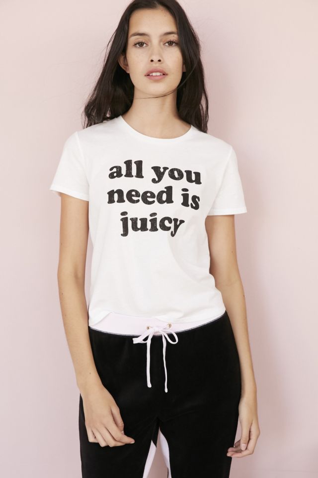 Juicy Couture Cropped Sweater Tee Women's Clothing Cream Soda/Sour : MD (US 6-8)