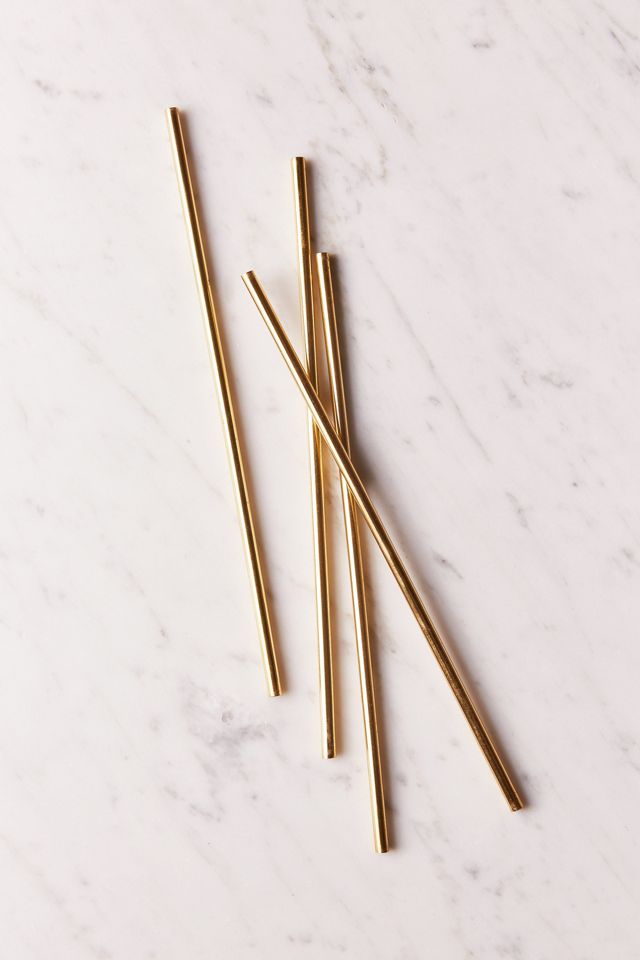 W&P Design 10" Metallic Straws Set #1