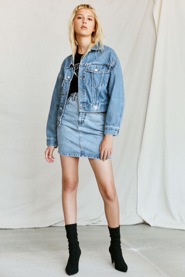 Vintage GUESS By Marciano '80s Cropped Denim Jacket #3