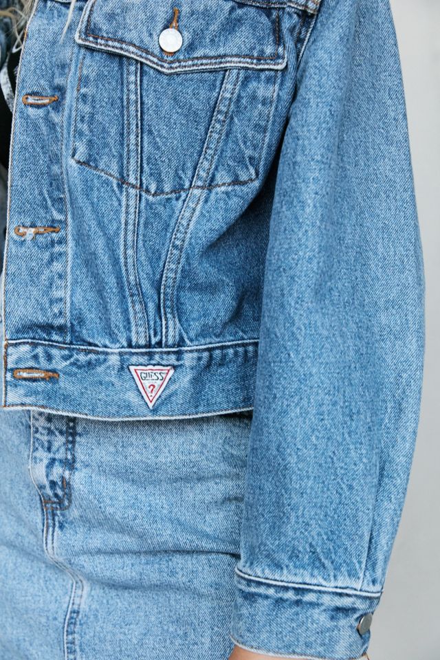 Vintage GUESS By Marciano '80s Cropped Denim Jacket #5