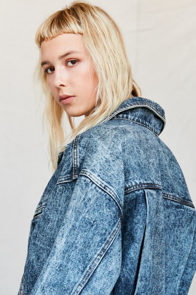 ジャケット・アウター archive 90s guess crop tracker jacket Guess Jean Jacket 90s Denim Jacket Blue Biker Trucker Crop