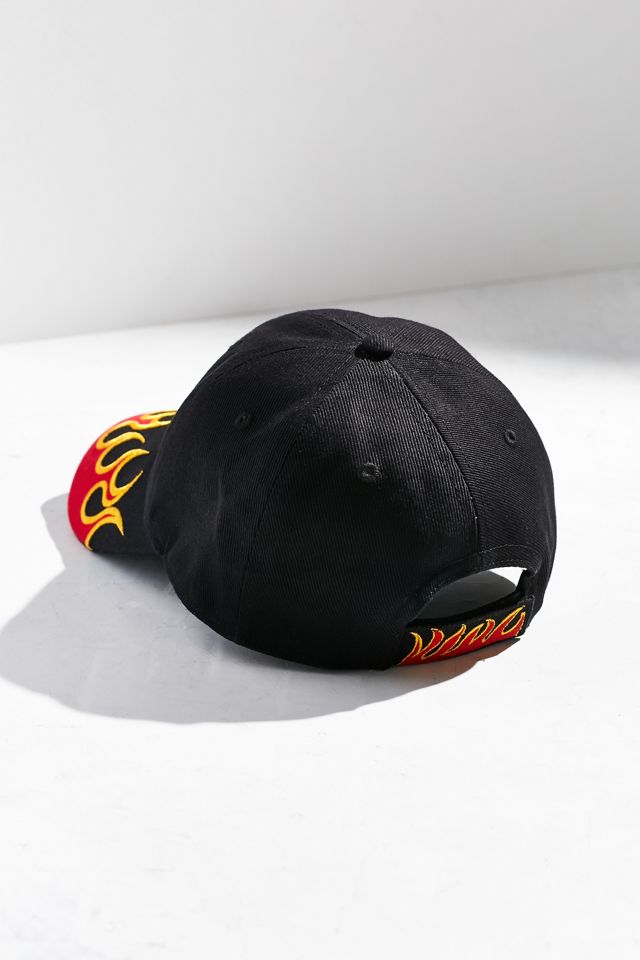 Flame Embroidered Baseball Hat | Urban Outfitters display picture 2