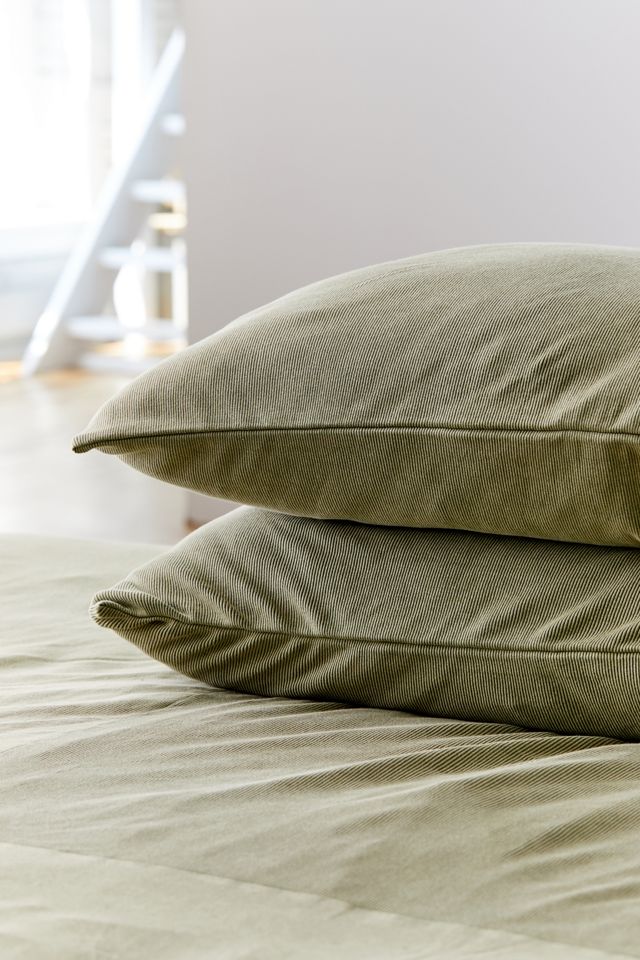 Faded Ribbed Jersey Pillowcase Set #1