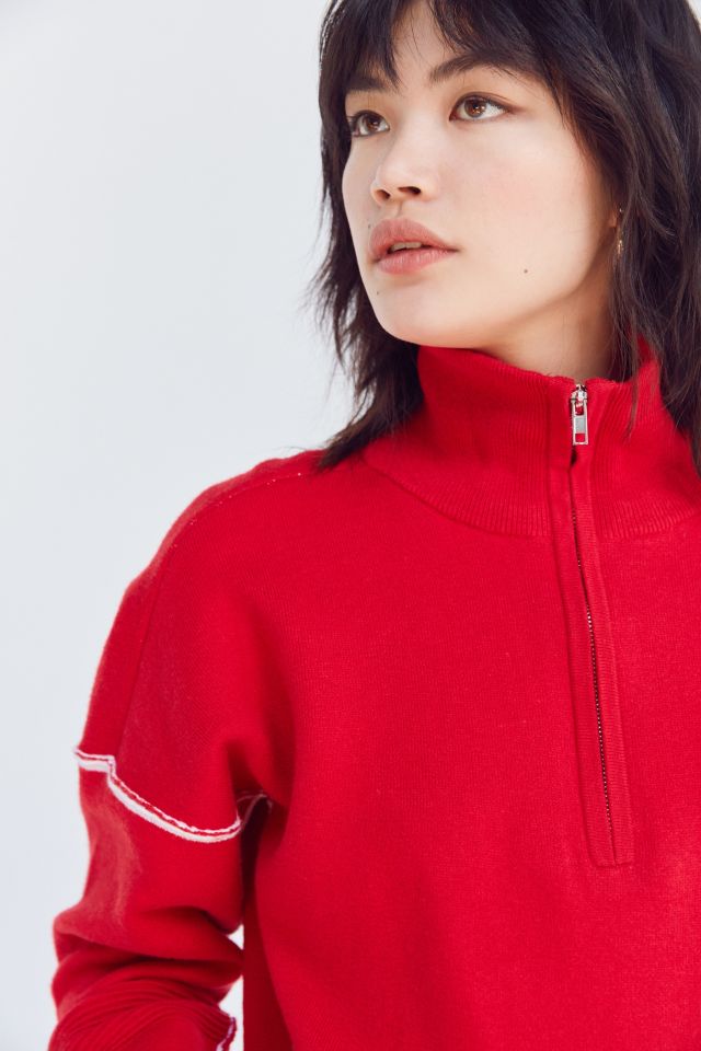 Silence + Noise Double-Knit Half-Zip Pullover Sweater #5