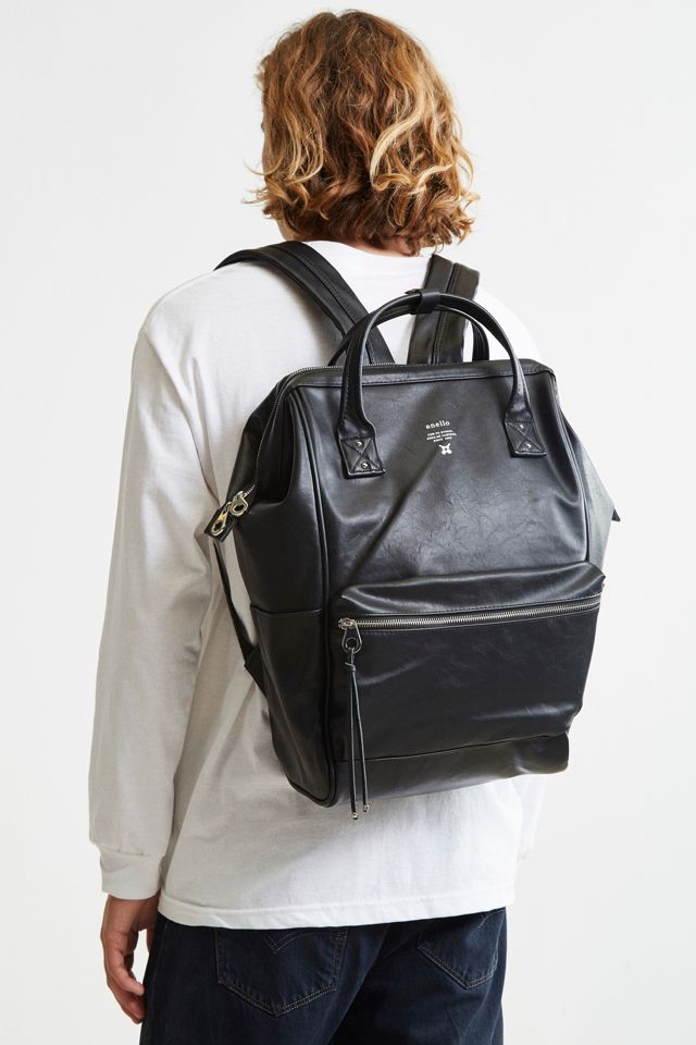 anello faux leather square backpack anello Faux Leather Square Backpack