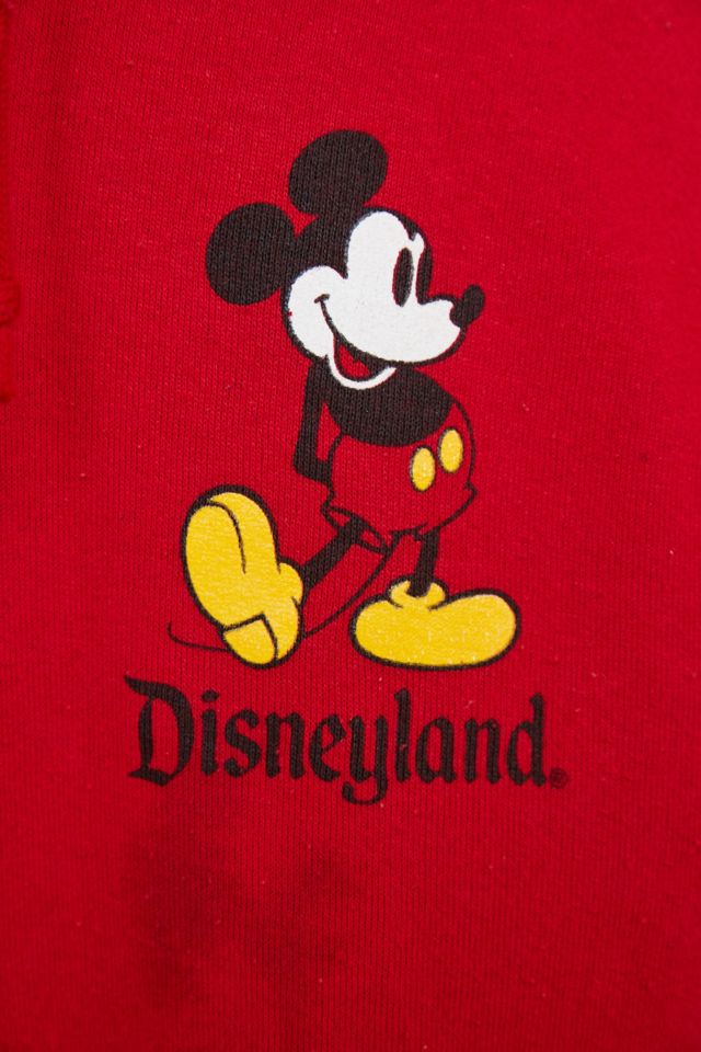 Kangourou vintage Mickey Mouse rouge avec fermeture à glissière #1