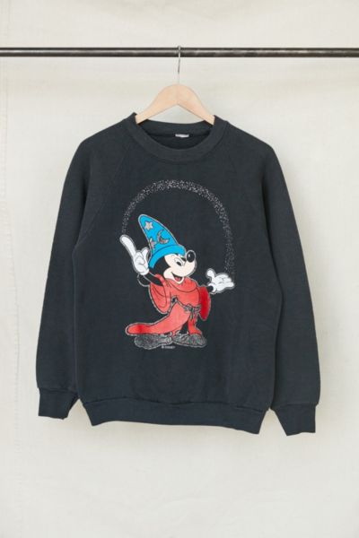 Vintage Wizard Mickey Mouse Crew Neck Sweatshirt Urban Outfitters Canada 3509