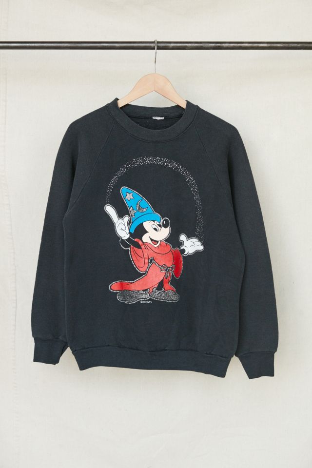 Vintage Wizard Mickey Mouse Crew Neck Sweatshirt Urban Outfitters