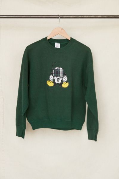 Vintage Green Mickey Mouse Crew Neck Sweatshirt Urban Outfitters