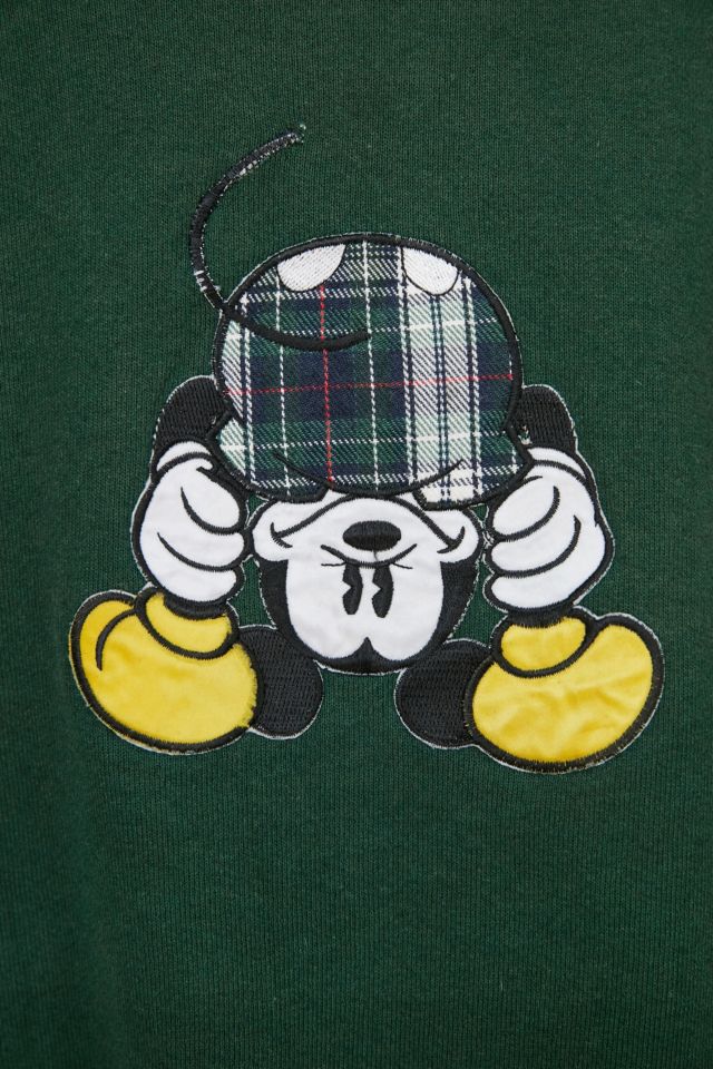 Sweatshirt vintage vert à col rond Mickey Mouse #2