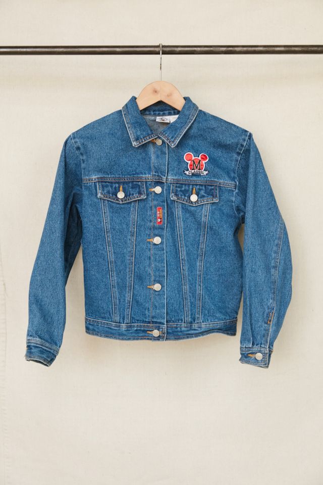 Blouson en denim brodé classique vintage Mickey Mouse #1