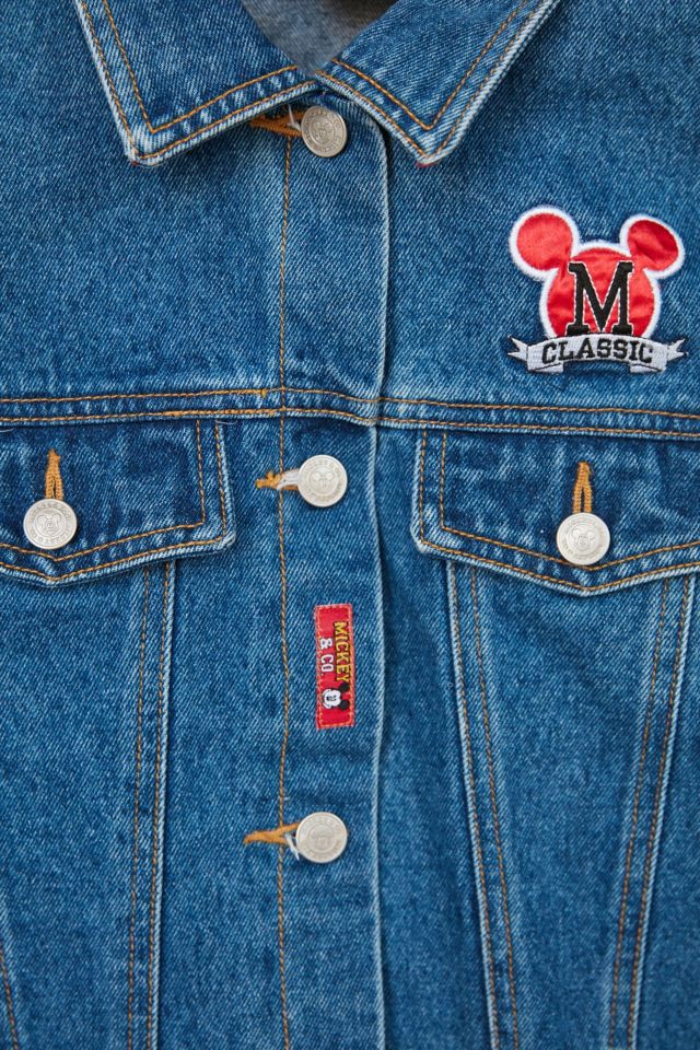 Blouson en denim brodé classique vintage Mickey Mouse #2