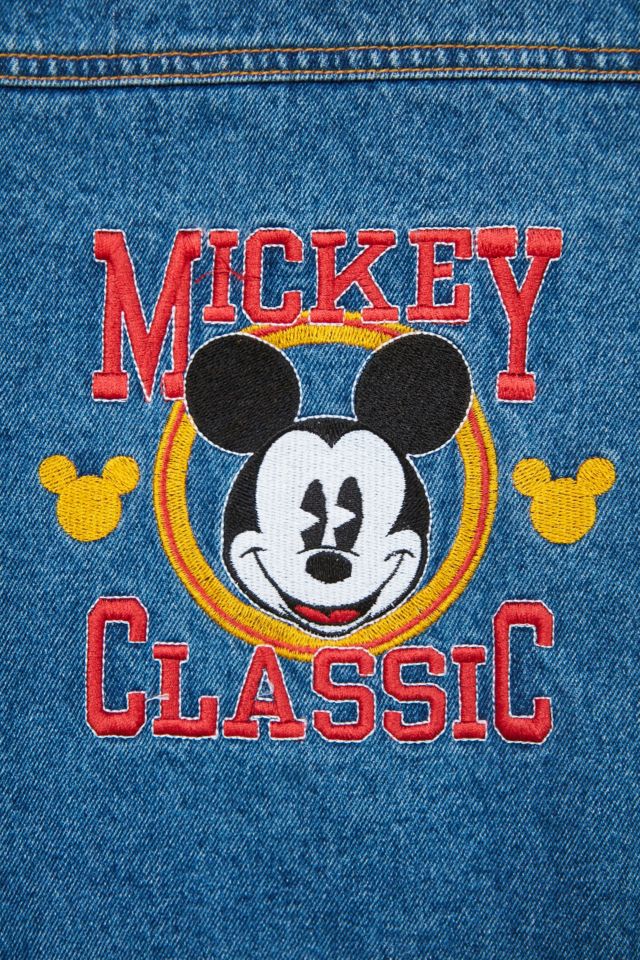 Blouson en denim brodé classique vintage Mickey Mouse #4