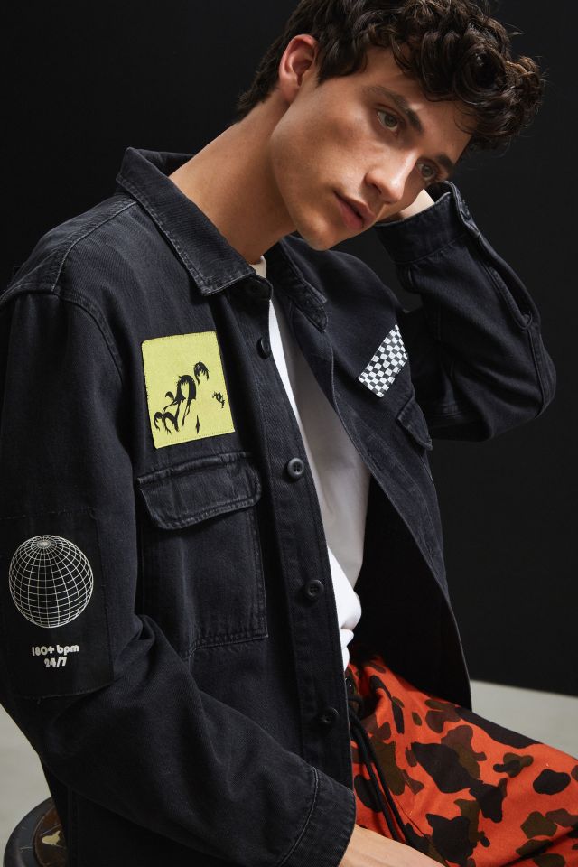 UO Graphic Patches Denim Overshirt #1
