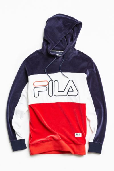 FILA Velour Hoodie Sweatshirt | Urban Outfitters