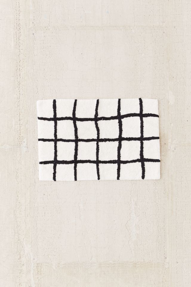 Wonky Grid Bath Mat #1