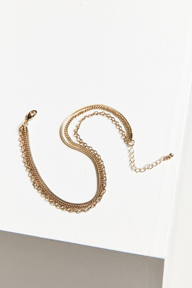 Triple Chain Choker Necklace #1