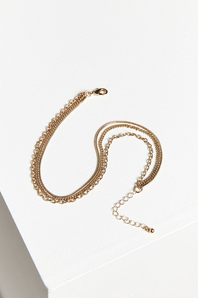 Triple Chain Choker Necklace #3
