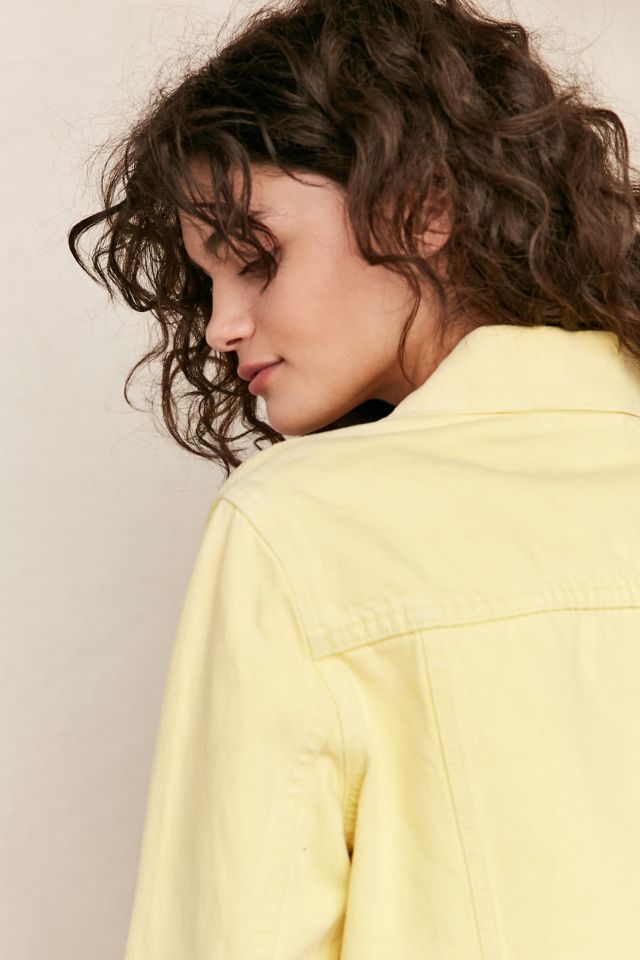 Pastel yellow jean on sale jacket