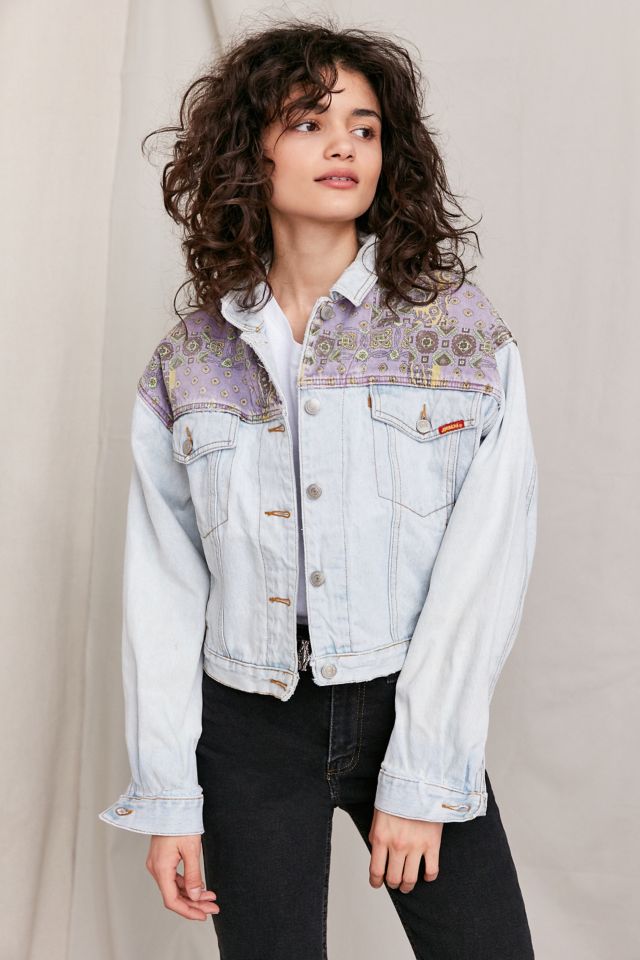 Vintage '90s Jordache Pieced Paisley Denim Jacket