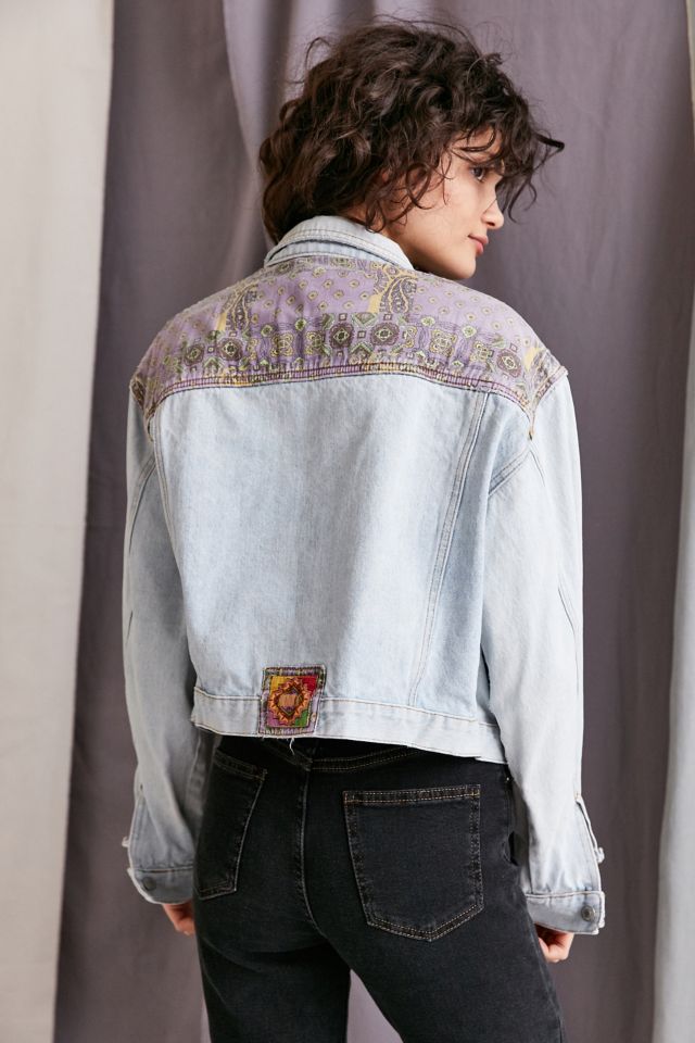 Vintage '90s Jordache Pieced Paisley Denim Jacket