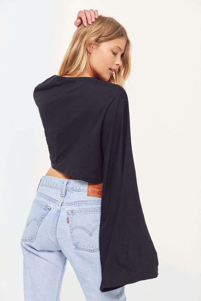 Project Social T Claire Bell-Sleeve Cropped Top #1