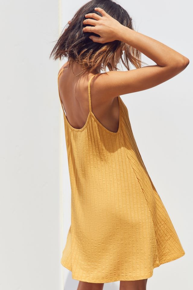 Silence + Noise Wide-Ribbed Knit Slip Dress #1