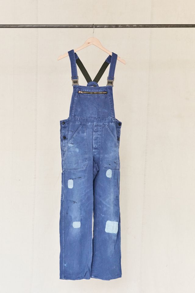 Vintage Patched Workwear Denim Overall