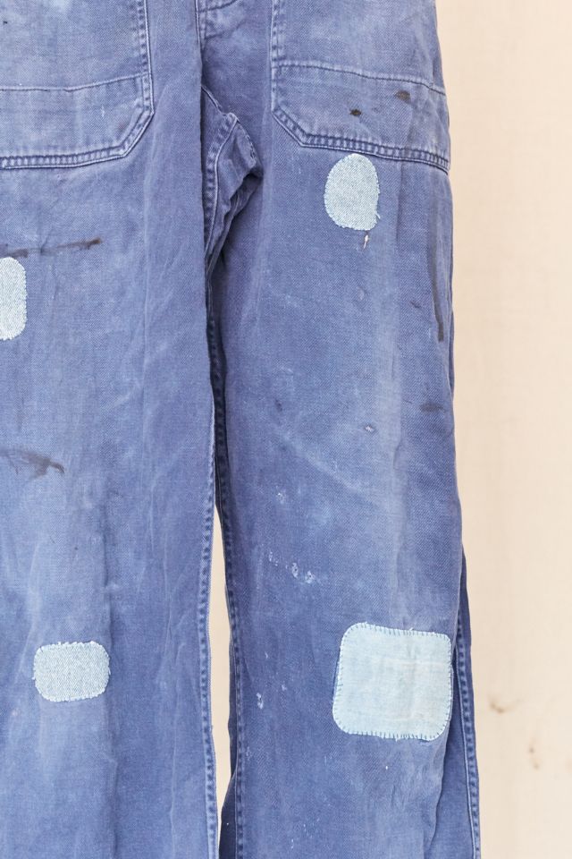 Vintage Patched Workwear Denim Overall #3