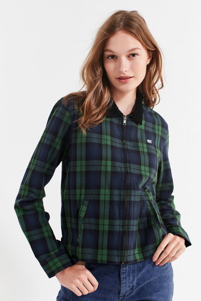 OBEY Maddy Zip-Up Flannel Shirt | Urban Outfitters