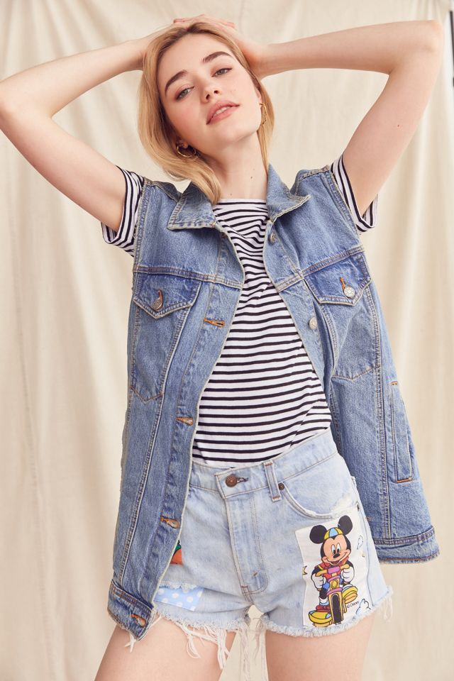 Urban Renewal Recycled Levi's Cartoon Patch Denim Short #1