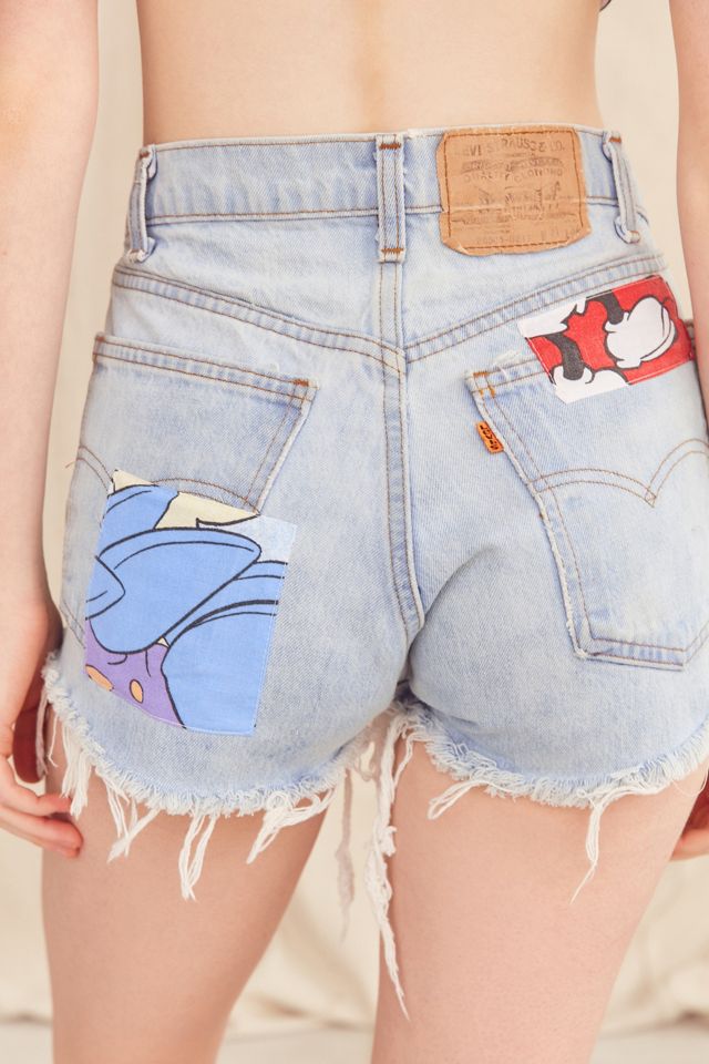 Urban Renewal Recycled Levi's Cartoon Patch Denim Short #2