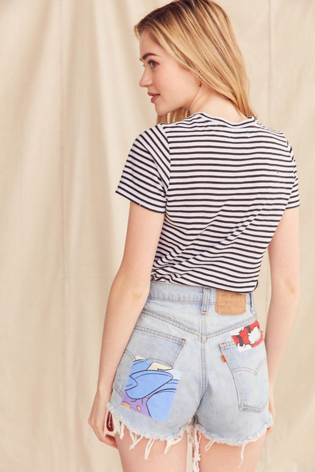 Urban Renewal Recycled Levi's Cartoon Patch Denim Short #3