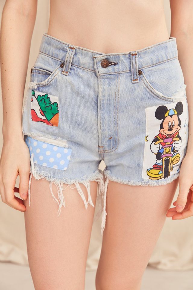 Urban Renewal Recycled Levi's Cartoon Patch Denim Short #5
