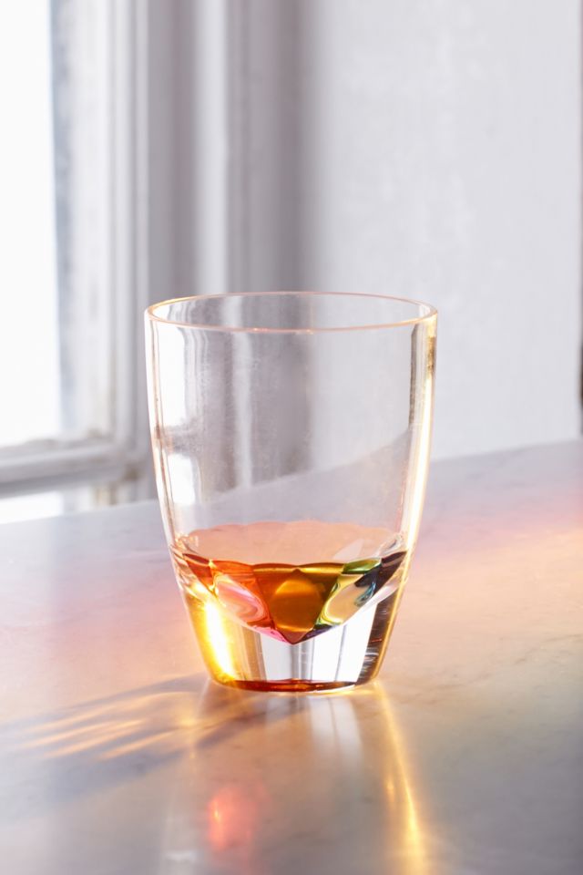 Rainbow Diamond Drinking Glass
