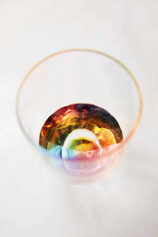 Rainbow Diamond Drinking Glass #2
