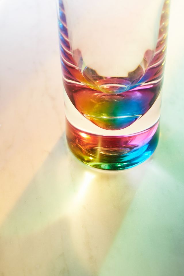 Rainbow Teardrop Drinking Glass #1